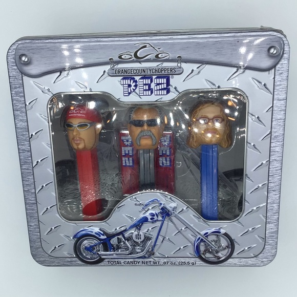 New and sealed OCC ORANGE COUNTY CHOPPERS Pez Candy tin set - Picture 9 of 10